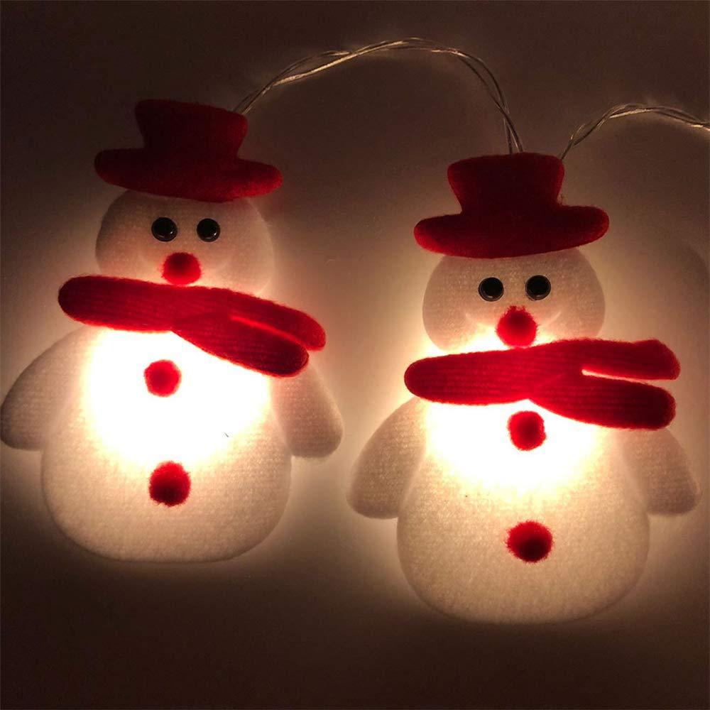 Snowman Christmas Tree LED Garland String Lights Snowflakes String Fairy Lights Hanging Ornaments My Store