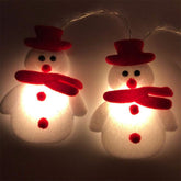 Snowman Christmas Tree LED Garland String Lights Snowflakes String Fairy Lights Hanging Ornaments My Store