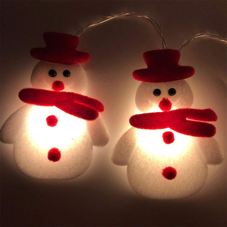 Snowman Christmas Tree LED Garland String Lights Snowflakes String Fairy Lights Hanging Ornaments My Store