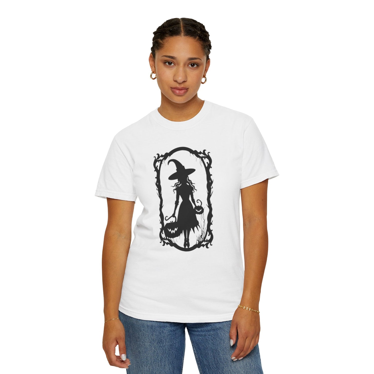Witchy Garment-Dyed T-Shirt | Halloween Fashion Unisex Tee | Spooky Fall Apparel | Witch Costume Essential Printify