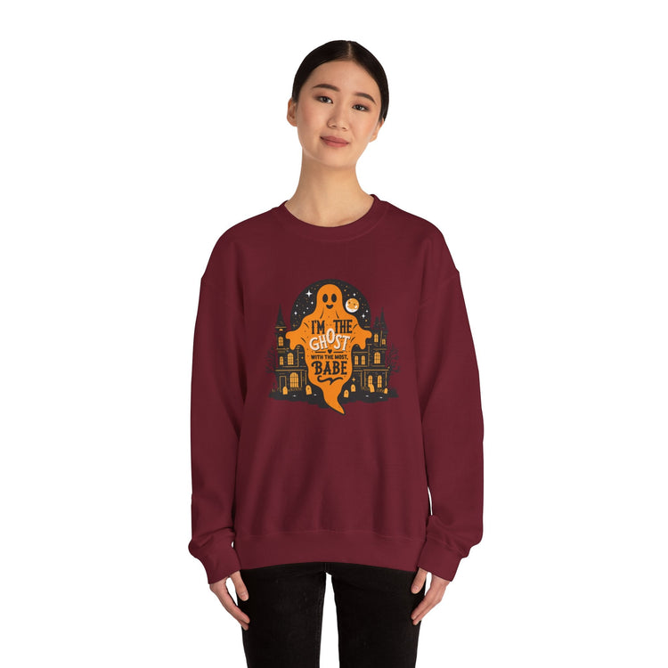 Unisex Halloween Ghost Sweatshirt - Spooky Vibes, Cozy Apparel, Perfect for Fall, Ghost Lover Gift, Halloween Celebration Printify