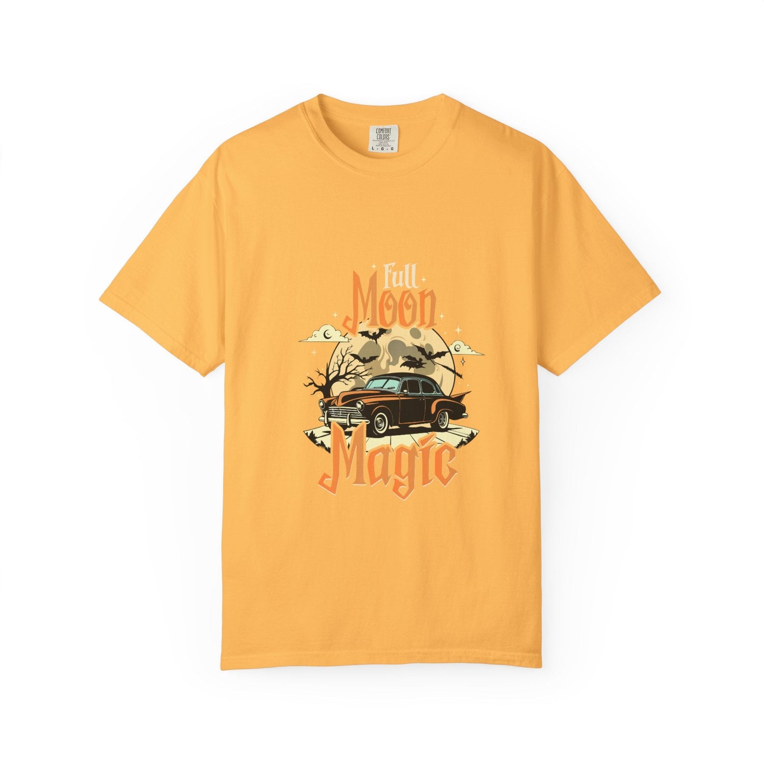 Moon Magic Unisex Garment-Dyed T-shirt, Vintage Car Tee, Astrology Gift, Casual Wear, Moon Lover Apparel, Unisex Soft T-shirt Printify