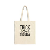 Halloween Trick or Tequila Tote Bag | Spooky Party Shopping Bag | Fall Festival Essential | Reusable Cotton Bag Printify