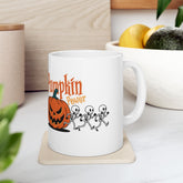 Halloween Skeleton Pumpkin Mug, Cute Coffee Cup, Fall Decor, Funny Gift for Halloween Lovers, Spooky Tea Mug, 11oz and 15oz Size Printify