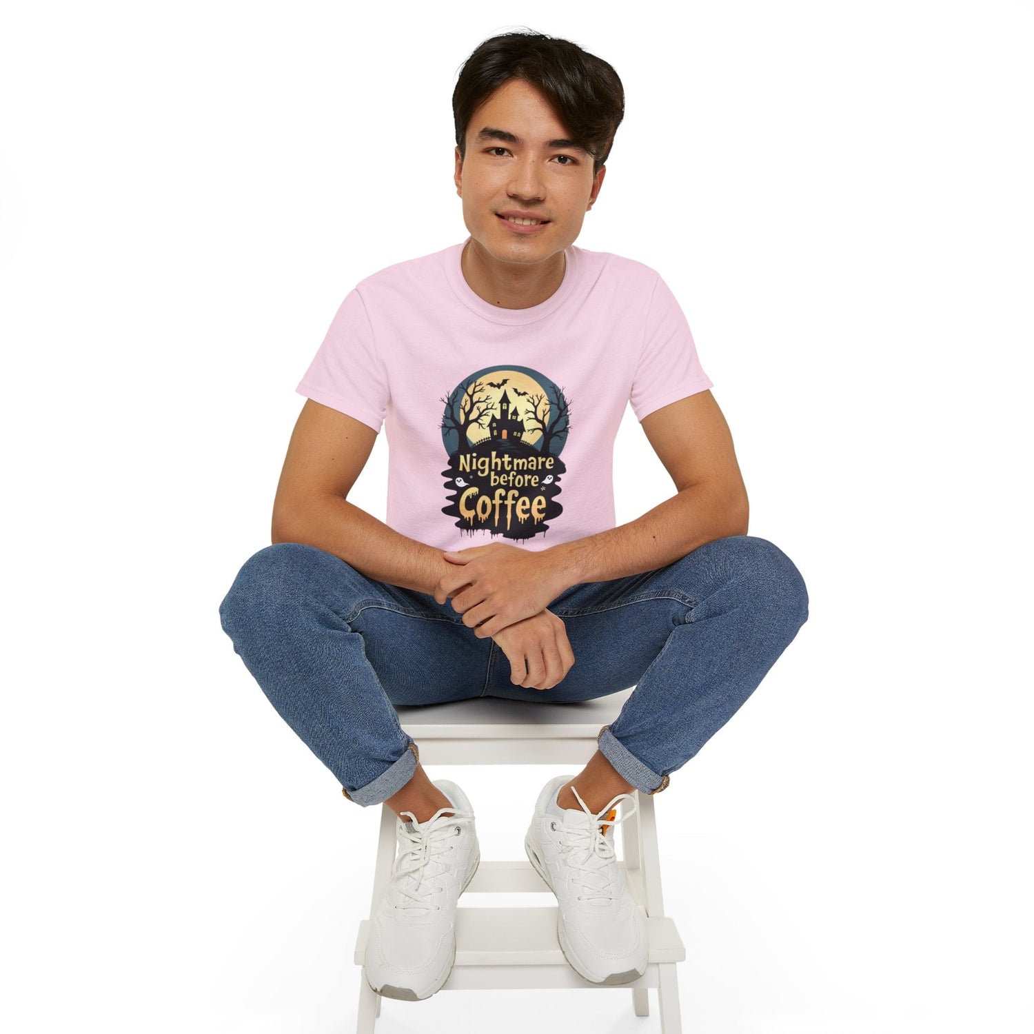 Nightmare Before Coffee Tee, Halloween T-Shirt, Coffee Lover Gift, Spooky Shirt, Unisex Graphic Tee, Autumn Apparel Printify