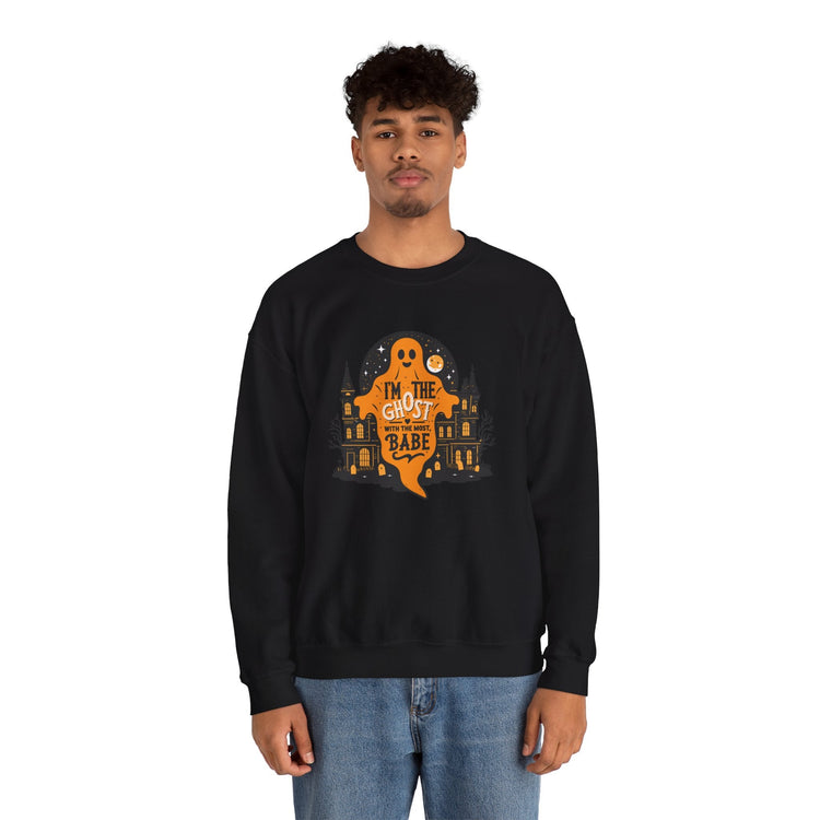 Unisex Halloween Ghost Sweatshirt - Spooky Vibes, Cozy Apparel, Perfect for Fall, Ghost Lover Gift, Halloween Celebration Printify