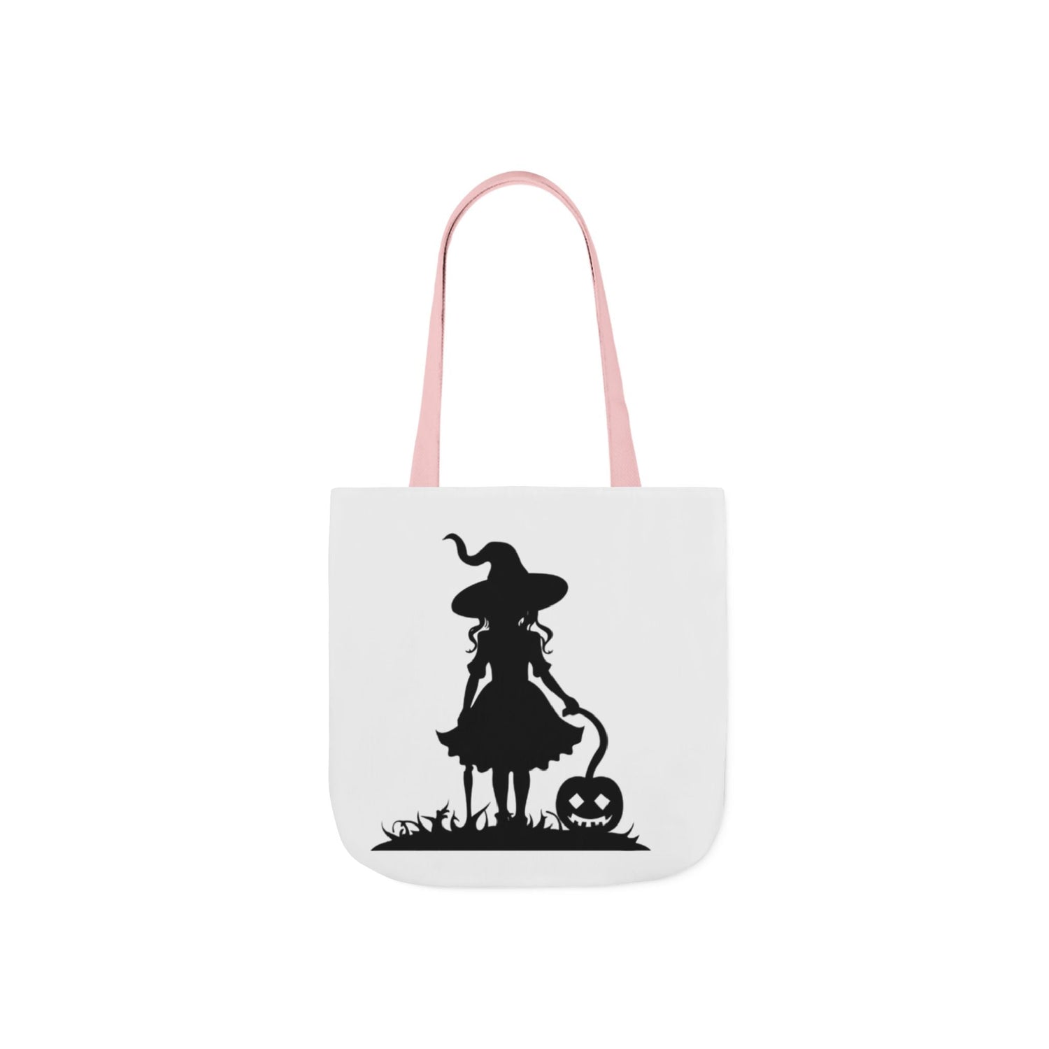 Halloween Witch Canvas Tote Bag, Spooky Treat Bag, Autumn Market Tote, Trick-or-Treat Bag, Gift for Witches, Seasonal Accessories Printify