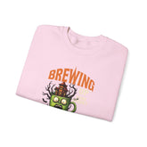 Skull Floral Crewneck Sweatshirt, Unisex Pullover Sweater, Halloween Apparel, Cozy Gift, Trendy Streetwear Printify