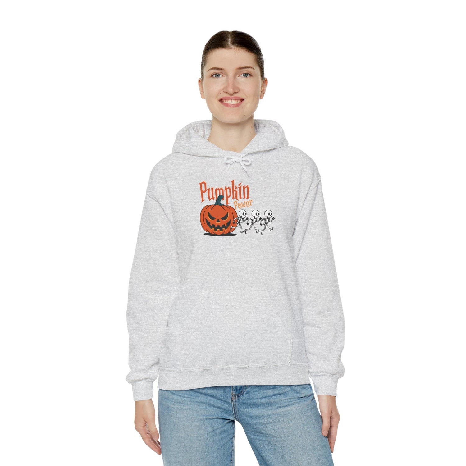 Halloween Pumpkin Sweatshirt, Spooky Fall Apparel, Cozy Hoodie, Unisex Halloween Clothing, Perfect Gift for Halloween Printify
