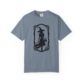 Witchy Garment-Dyed T-Shirt | Halloween Fashion Unisex Tee | Spooky Fall Apparel | Witch Costume Essential Printify