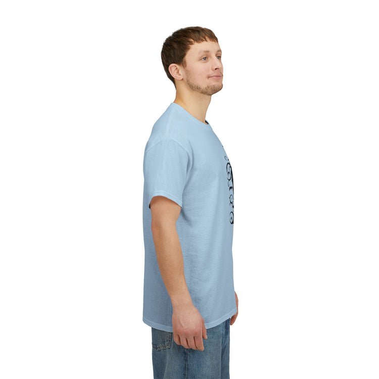 Whimsical Forest Silhouette Tee, Unisex Heavy Cotton T-Shirt, Fall Fashion, Halloween Shirt, Nature Lover Gift Printify