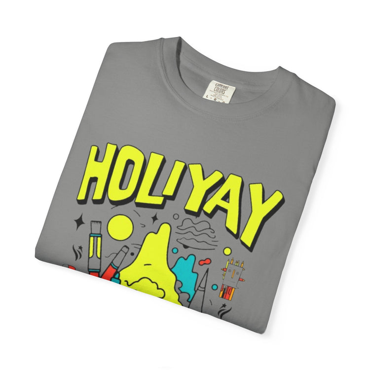 Holi-Yay Graphic T-Shirt, Fun Summer Tee, Unique Gift, Casual Wear, Birthday, Holiday Celebration, Unisex Apparel Printify