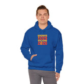 New Year Celebration Hoodie Goodbye 2025 Welcome 2026 Sweatshirt Cozy Gift Friends Unisex Pullover Trendy Winter Fashion Heavy Blend Hooded Printify