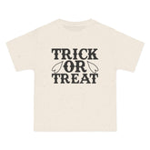 Halloween Trick or Treat T-Shirt, Short Sleeve Tee for Kids, Halloween Costume Shirt, Fun Fall Apparel, Halloween Party Outfit Printify