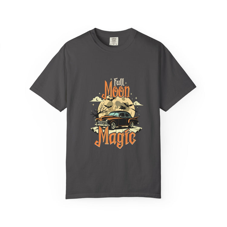 Moon Magic Unisex Garment-Dyed T-shirt, Vintage Car Tee, Astrology Gift, Casual Wear, Moon Lover Apparel, Unisex Soft T-shirt Printify