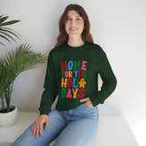Home for the Holidays Crewneck Sweatshirt, Festive Sweater, Winter Apparel, Christmas Gift, Cozy Holiday Wear Printify