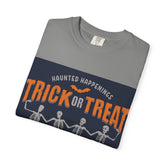 Halloween Skeleton T-Shirt, Trick or Treat Shirt, Spooky Fashion, Unisex Graphic Tee, October Festive Apparel, Halloween Gift Printify