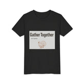 Gather Together Youth Tee - Thankful Thanksgiving Shirt, Kids Holiday T-Shirt, Family Gathering Outfit, Cute Fall Apparel, Youth [...] Printify