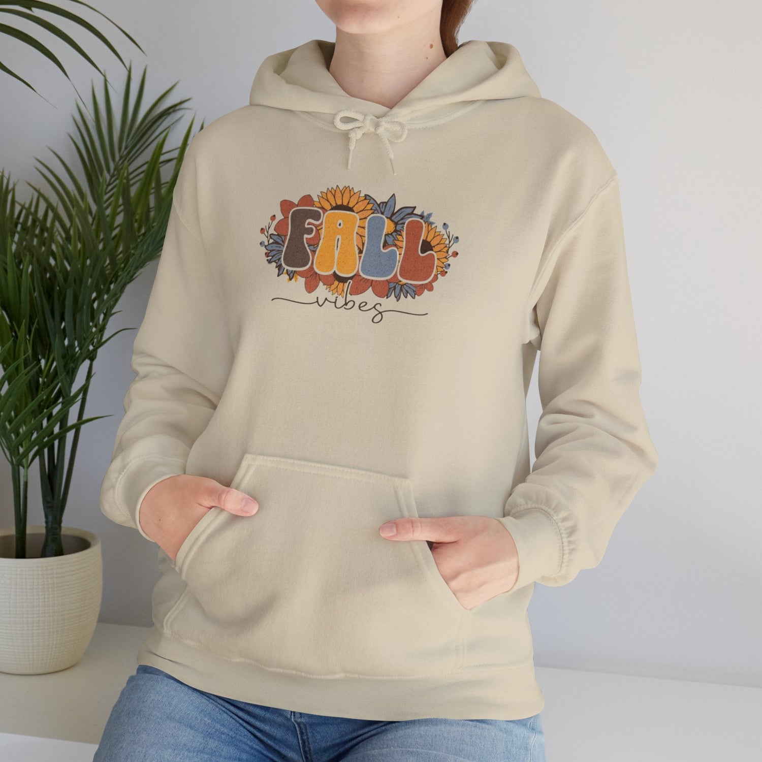 Fall Vibes Unisex Hoodie, Cozy Autumn Sweatshirt, Seasonal Fashion, Fall Gift, Casual Wear, Perfect for Thanksgiving Printify