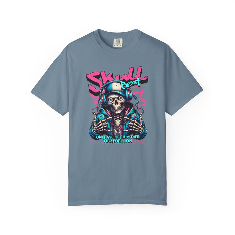 Skull Beat Unisex T-Shirt - Music Lover Graphic Tee, Halloween Costume, Premium Cotton Streetwear Gift for Men & Women, Alternative Fashion Printify