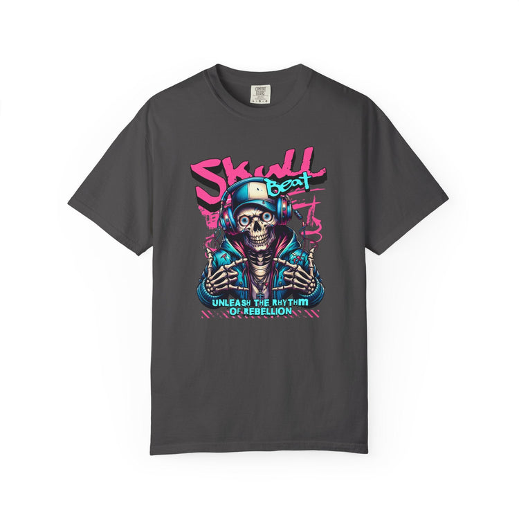 Skull Beat Unisex T-Shirt - Music Lover Graphic Tee, Halloween Costume, Premium Cotton Streetwear Gift for Men & Women, Alternative Fashion Printify