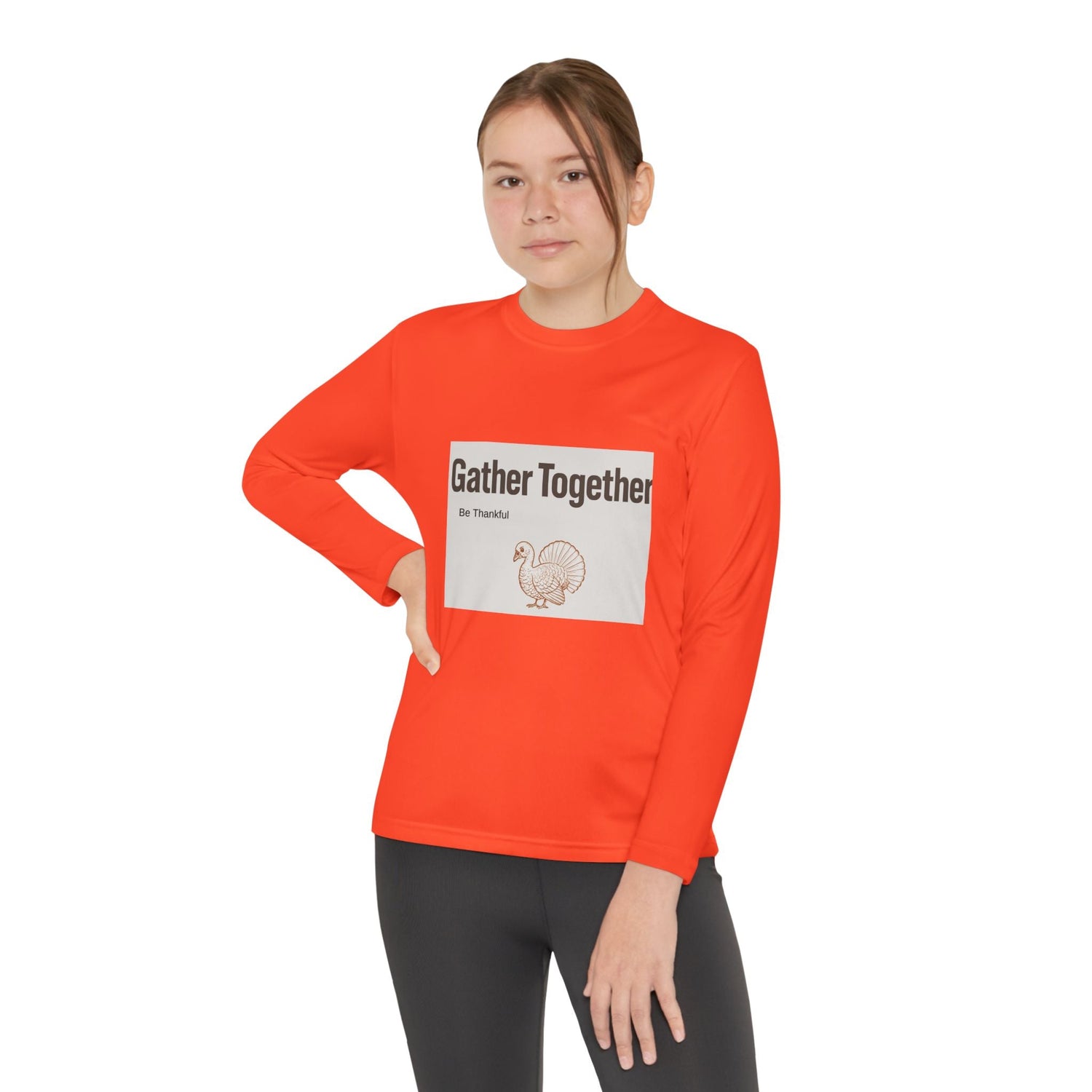 Thanksgiving Youth Long Sleeve Tee, Gather Together Shirt, Kids Long Sleeve Shirt, Family Celebration Apparel, Holiday Gift Printify