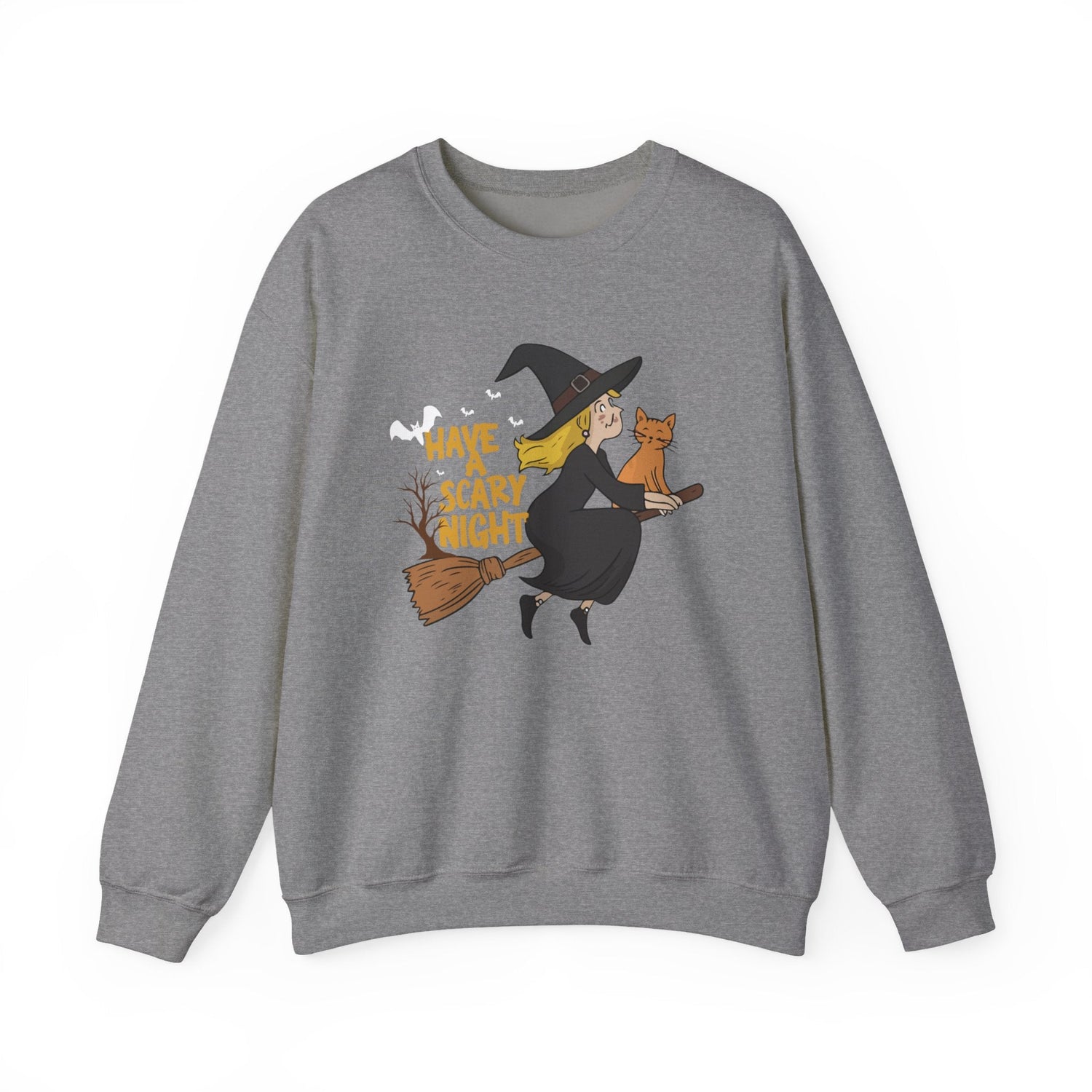 Halloween Witch Sweatshirt, Cozy Crewneck, Unisex Sweater, Spooky Season Apparel, Scary Night Gift, Fall Fashion Printify