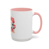 Floral Love Coffee Mug, Personalized Gift for Her, Wedding Favor, Inspirational Drinkware, Home Decor, 11oz, 15oz Printify