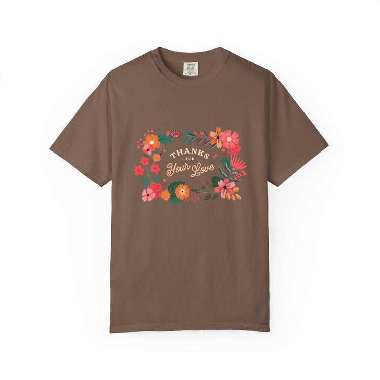 Floral Thank You T-Shirt, Comfortable Gift Tee, Unisex Floral Tee, Casual Style Shirt, Appreciation Day Gift, Everyday Wear Printify