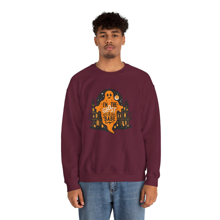 Unisex Halloween Ghost Sweatshirt - Spooky Vibes, Cozy Apparel, Perfect for Fall, Ghost Lover Gift, Halloween Celebration Printify