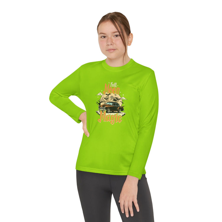 Youth Long Sleeve Competitor Tee - Vibrant Graphic Tee for Kids, Perfect for Casual Outings, Halloween, Parties, Everyday Wear, Unique [...] Printify
