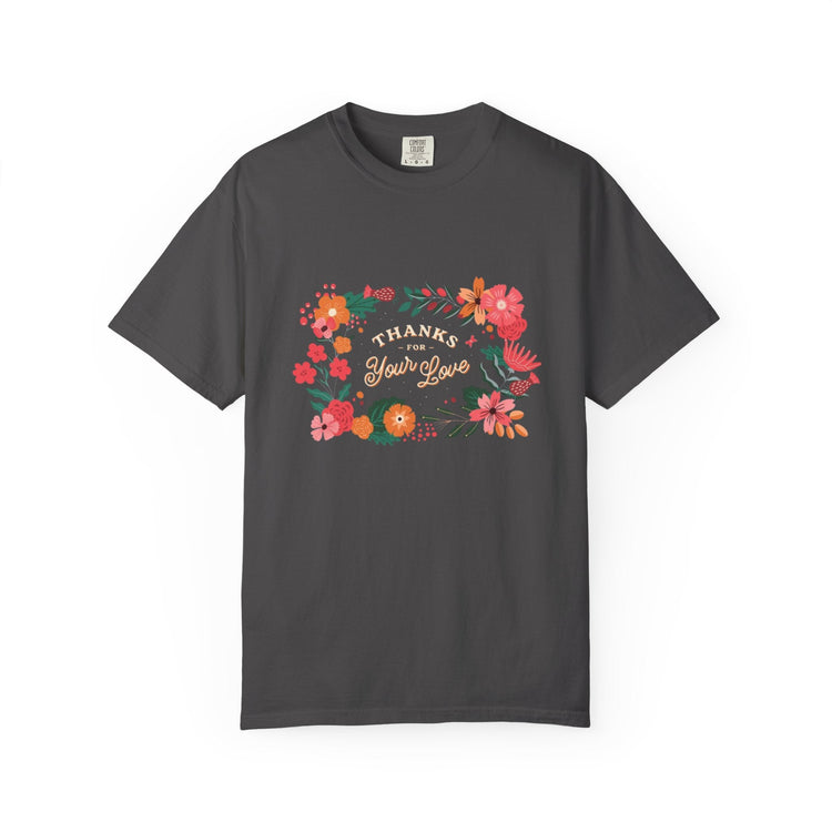Floral Thank You T-Shirt, Comfortable Gift Tee, Unisex Floral Tee, Casual Style Shirt, Appreciation Day Gift, Everyday Wear Printify