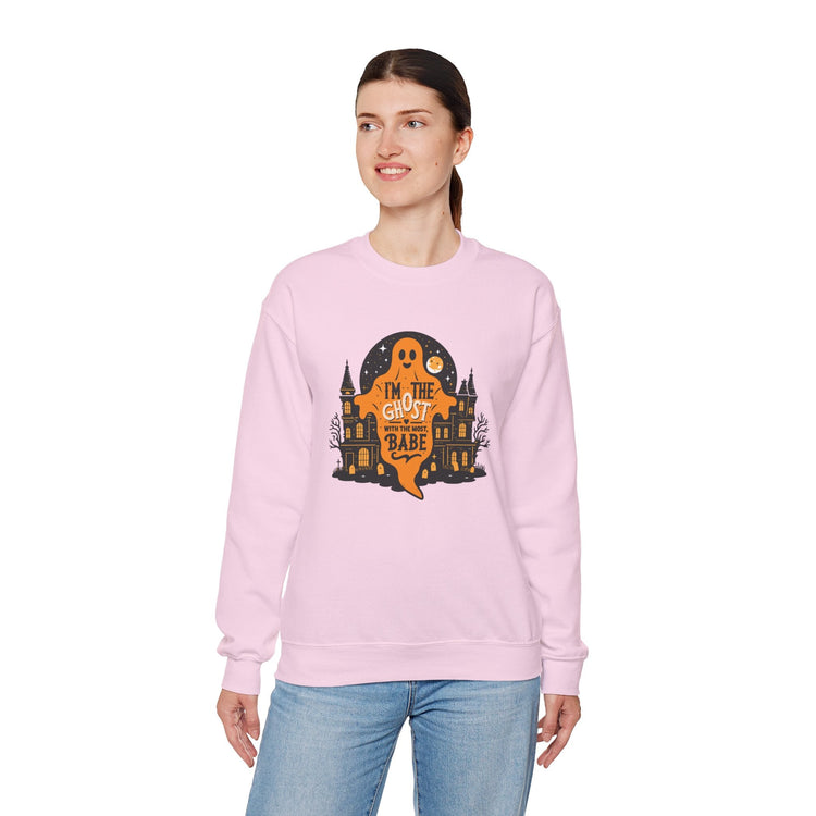 Unisex Halloween Ghost Sweatshirt - Spooky Vibes, Cozy Apparel, Perfect for Fall, Ghost Lover Gift, Halloween Celebration Printify