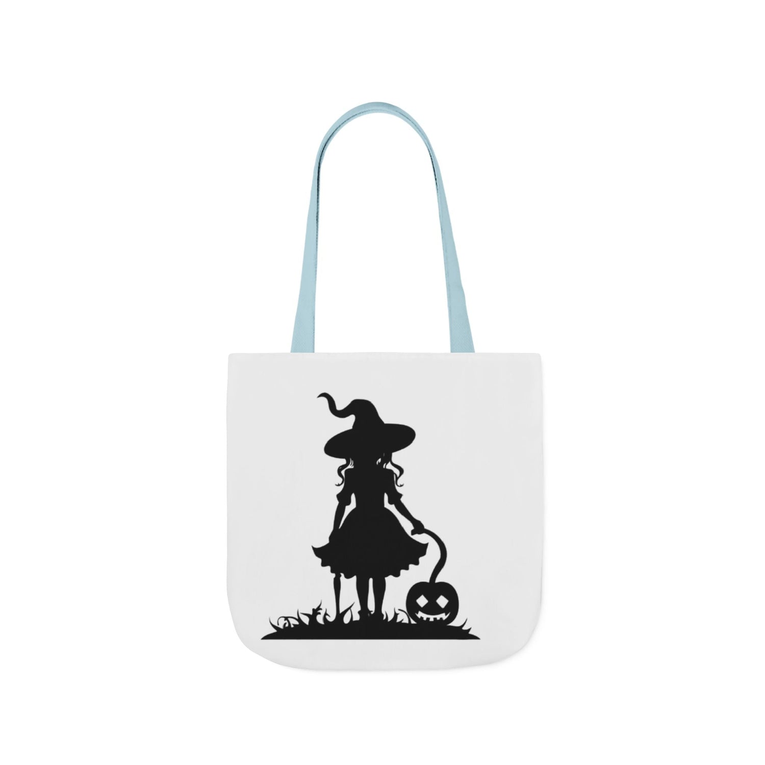 Halloween Witch Canvas Tote Bag, Spooky Treat Bag, Autumn Market Tote, Trick-or-Treat Bag, Gift for Witches, Seasonal Accessories Printify