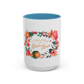 Floral Love Coffee Mug, Personalized Gift for Her, Wedding Favor, Inspirational Drinkware, Home Decor, 11oz, 15oz Printify