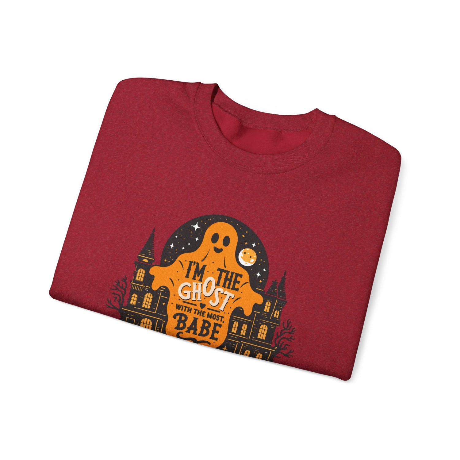 Unisex Halloween Ghost Sweatshirt - Spooky Vibes, Cozy Apparel, Perfect for Fall, Ghost Lover Gift, Halloween Celebration Printify