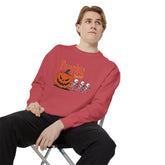 Pumpkin Skeleton Sweatshirt, Cozy Fall Apparel, Halloween Gift, Unisex Sweatshirt, Autumn Fashion Printify
