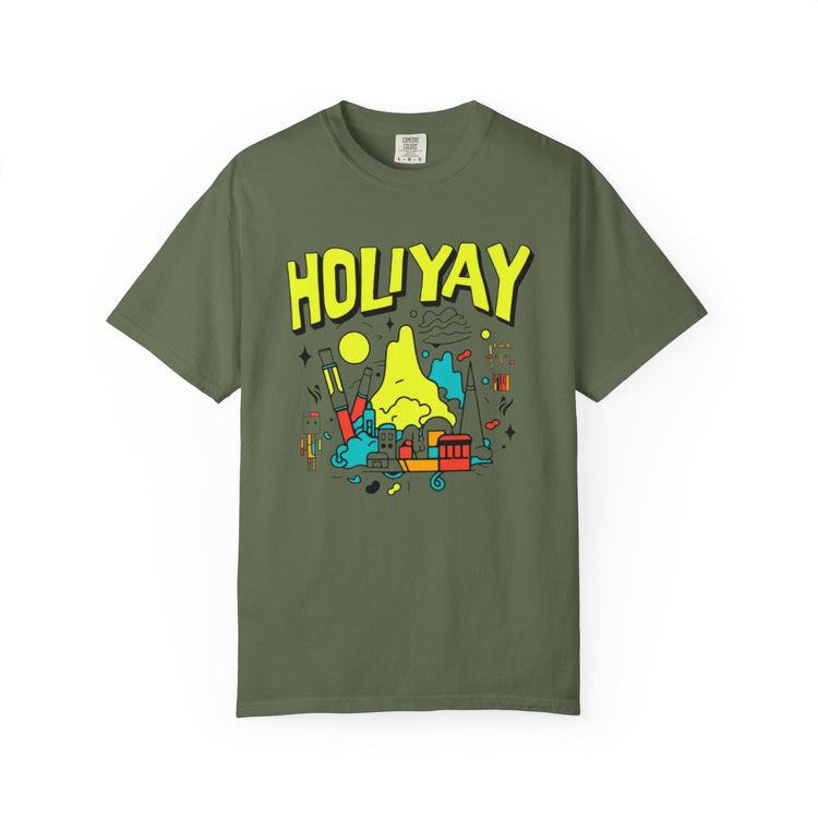 Holi-Yay Graphic T-Shirt, Fun Summer Tee, Unique Gift, Casual Wear, Birthday, Holiday Celebration, Unisex Apparel Printify