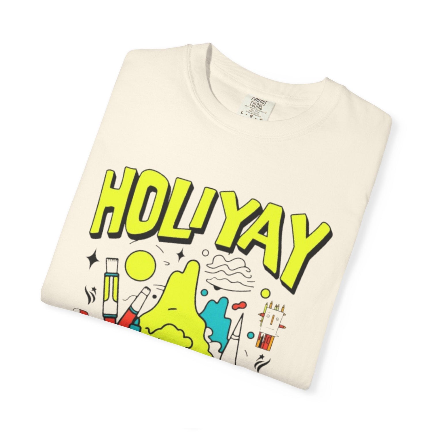 Holi-Yay Graphic T-Shirt, Fun Summer Tee, Unique Gift, Casual Wear, Birthday, Holiday Celebration, Unisex Apparel Printify