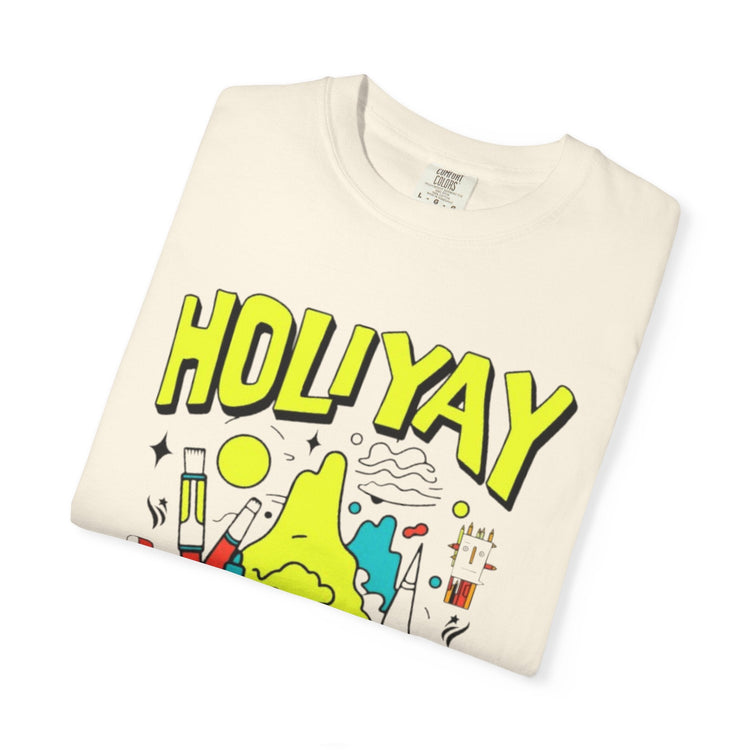 Holi-Yay Graphic T-Shirt, Fun Summer Tee, Unique Gift, Casual Wear, Birthday, Holiday Celebration, Unisex Apparel Printify