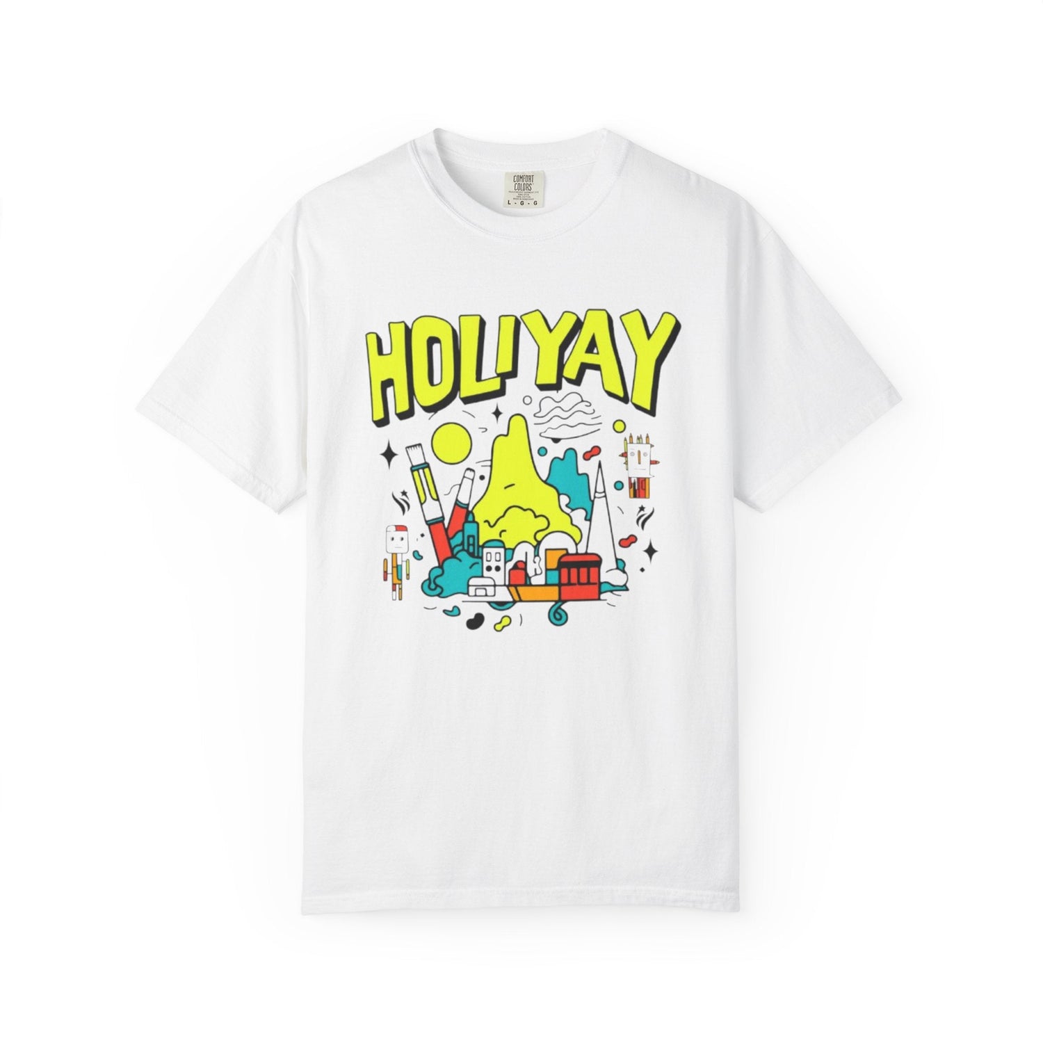 Holi-Yay Graphic T-Shirt, Fun Summer Tee, Unique Gift, Casual Wear, Birthday, Holiday Celebration, Unisex Apparel Printify