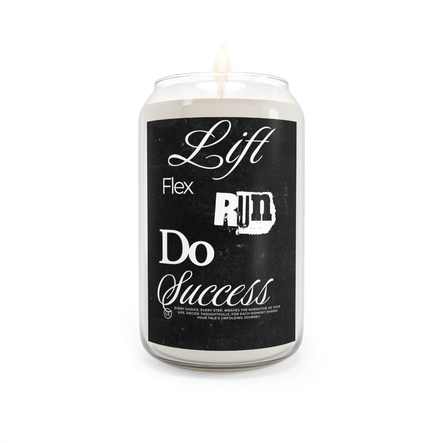 Motivational Scented Soy Candles, Fitness Decor, Home Fragrance, Gift for Gym Lovers, Self-Care, Workout Inspiration Printify