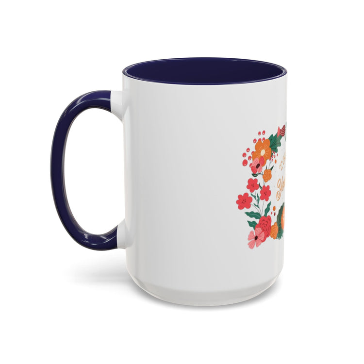 Floral Love Coffee Mug, Personalized Gift for Her, Wedding Favor, Inspirational Drinkware, Home Decor, 11oz, 15oz Printify