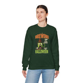 Skull Floral Crewneck Sweatshirt, Unisex Pullover Sweater, Halloween Apparel, Cozy Gift, Trendy Streetwear Printify