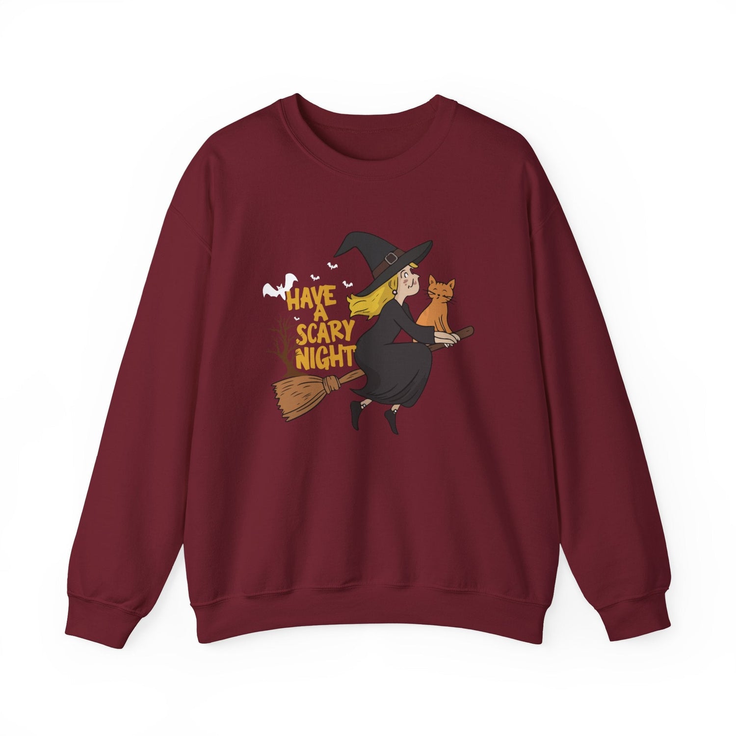 Halloween Witch Sweatshirt, Cozy Crewneck, Unisex Sweater, Spooky Season Apparel, Scary Night Gift, Fall Fashion Printify