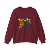 Halloween Witch Sweatshirt, Cozy Crewneck, Unisex Sweater, Spooky Season Apparel, Scary Night Gift, Fall Fashion Printify