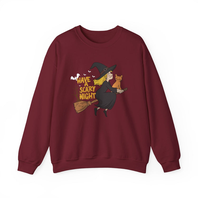 Halloween Witch Sweatshirt, Cozy Crewneck, Unisex Sweater, Spooky Season Apparel, Scary Night Gift, Fall Fashion Printify
