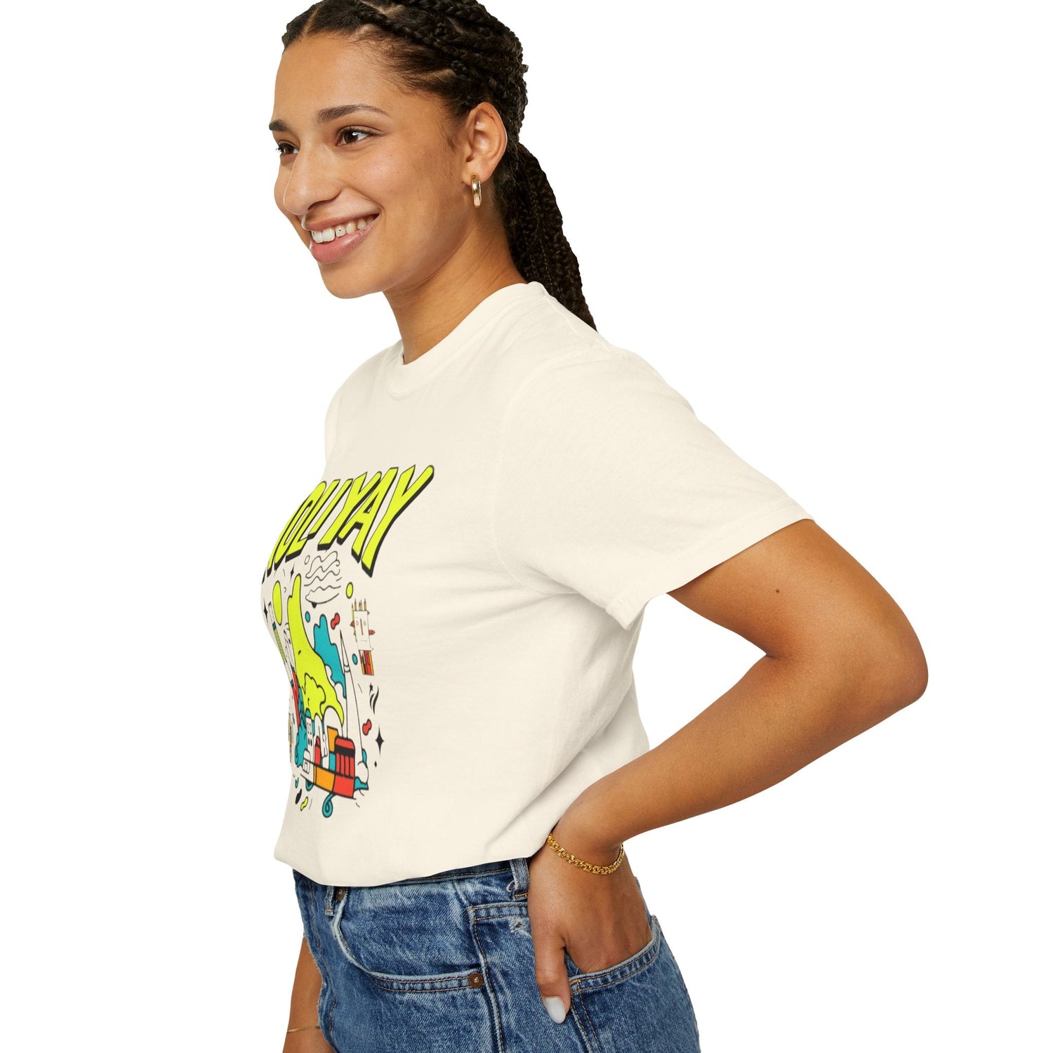 Holi-Yay Graphic T-Shirt, Fun Summer Tee, Unique Gift, Casual Wear, Birthday, Holiday Celebration, Unisex Apparel Printify