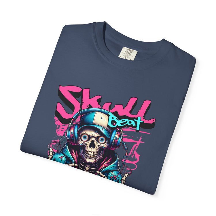 Skull Beat Unisex T-Shirt - Music Lover Graphic Tee, Halloween Costume, Premium Cotton Streetwear Gift for Men & Women, Alternative Fashion Printify