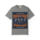 Halloween Skeleton T-Shirt, Trick or Treat Shirt, Spooky Fashion, Unisex Graphic Tee, October Festive Apparel, Halloween Gift Printify